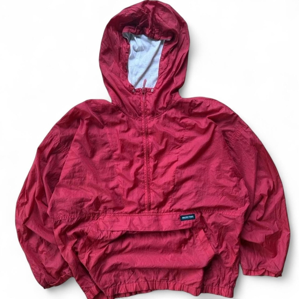 Vintage Pacific Trail Red Windbreaker Jacket Size M